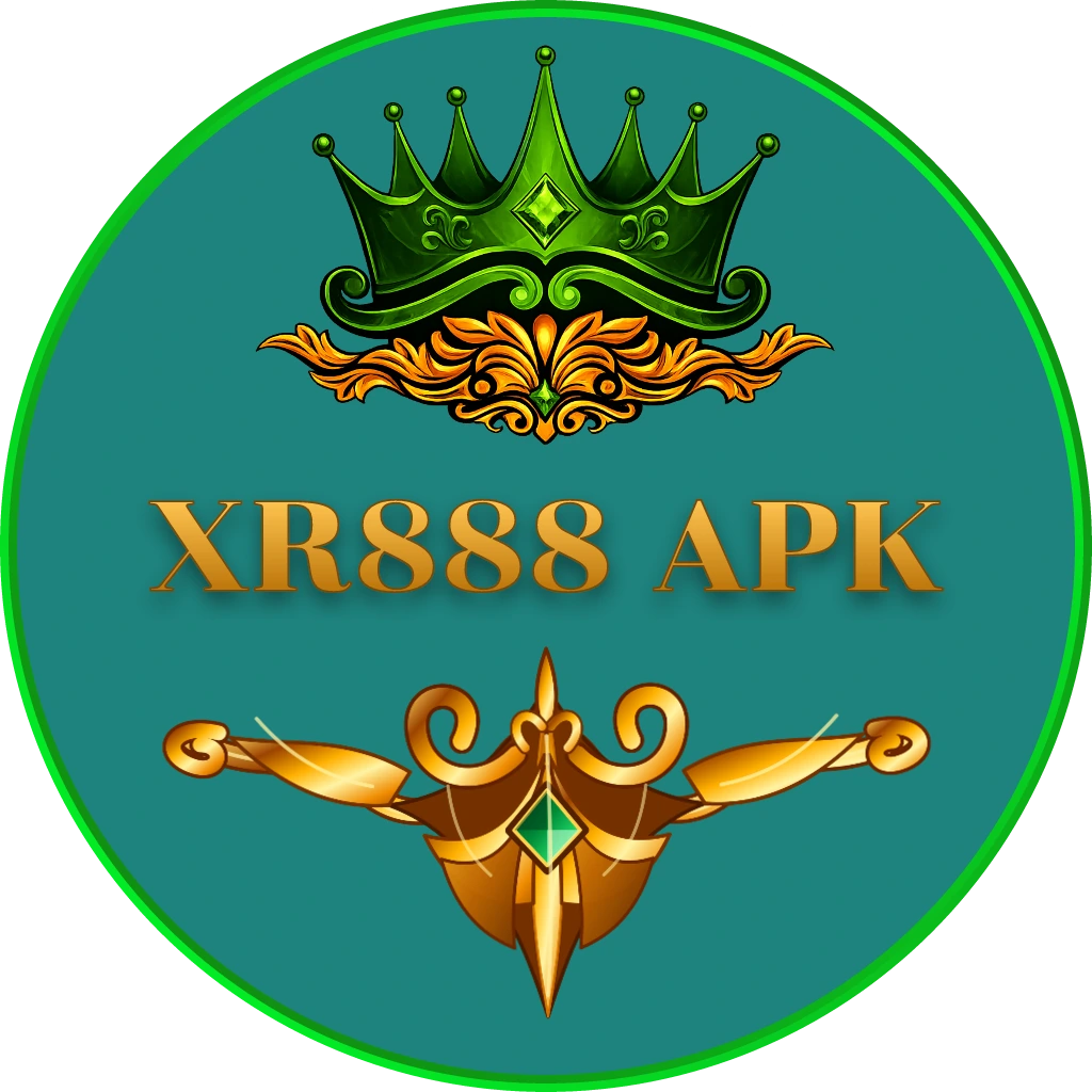 Stylish casino atmosphere with a luxury roulette wheel and a glamorous woman in a green evening dress showcasing the high-end gaming experience of XR888 APK in Indonesia